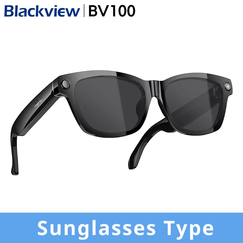 BV100 AI Smart Glasses with 2K HD Camera, 800W Pixels, Bluetooth Calling, and Voice Assistant