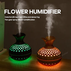 Wood Grain 300ml USB Aroma Diffuser and Humidifier for Home and Desktop Use
