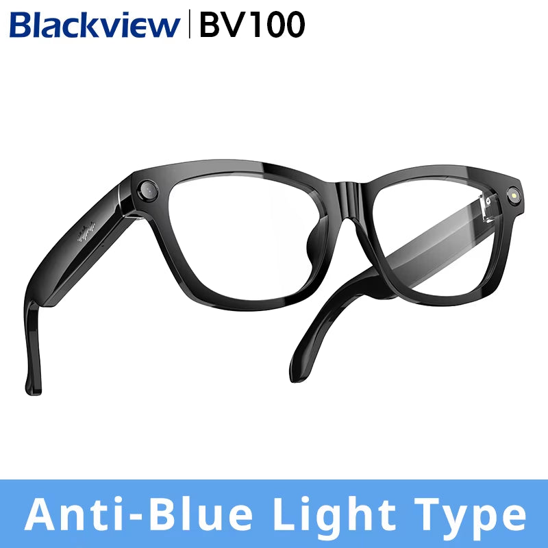 BV100 AI Smart Glasses with 2K HD Camera, 800W Pixels, Bluetooth Calling, and Voice Assistant